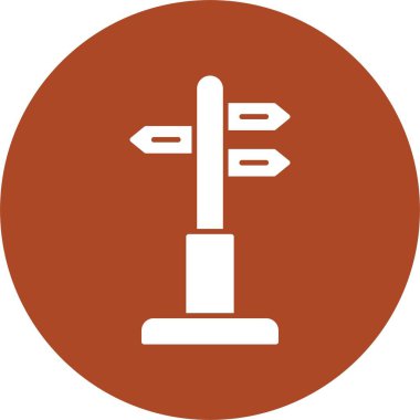 Yön İşareti Kabartma Çemberi Simgesi