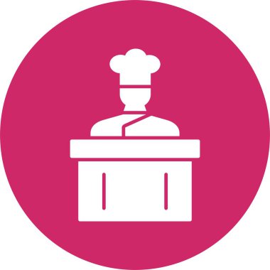 Aşçılık Gösterisi Kabartma Çemberi Simgesi