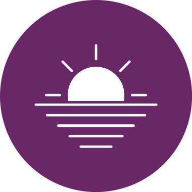 Günbatımı Kabartma Çemberi Simgesi