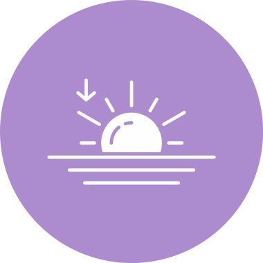 Günbatımı Kabartma Çemberi Simgesi