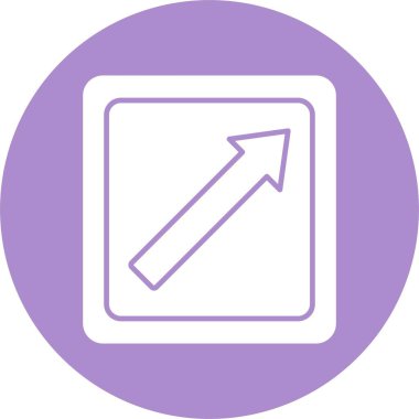 Üst Sağ Oku Oku İşaret Çemberi Simgesi