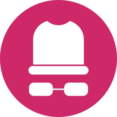 Beyaz Şapka Kabartma Çemberi Simgesi