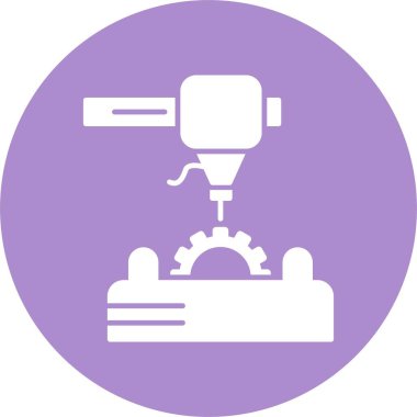 3d Yazıcı Kabartma Çemberi Simgesi