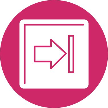 Sağ Ok Kabartma Çemberi Simgesi