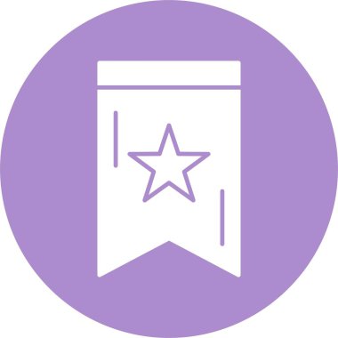 İşaretli Kitap Kabartma Çemberi Simgesi