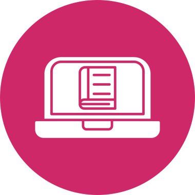 Çevrimiçi Öğrenme Kabartma Çemberi Simgesi