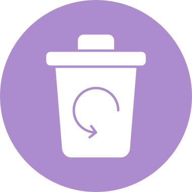 Çöp Kutusu Kabartma Çemberi Simgesi