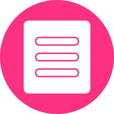 Menü Kabartma Çemberi Simgesi