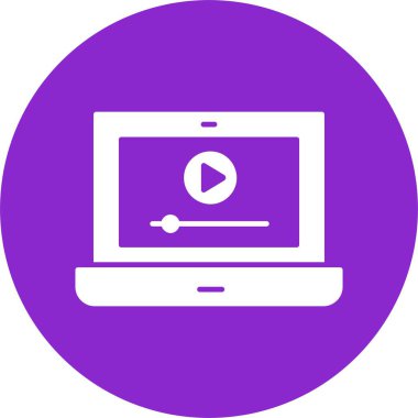 Laptop Kabartma Çemberi Simgesi