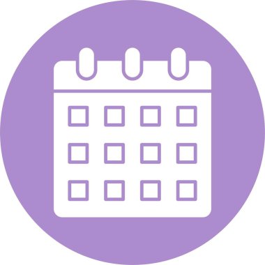 Takvim Kabartma Çemberi Simgesi