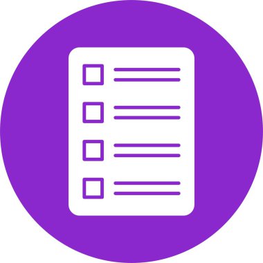 Görev Listesi Kabartma Çemberi Simgesi