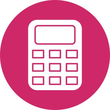 Hesap Makinesi Kabartma Çemberi Simgesi