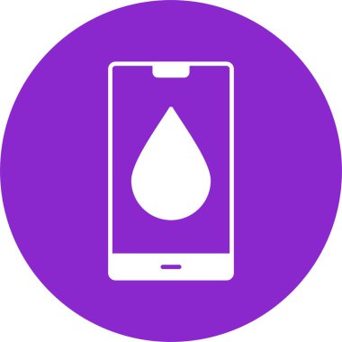 Su Damlası Kabartma Çemberi Simgesi