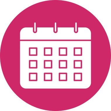 Takvim Kabartma Çemberi Simgesi