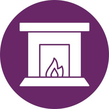 Şömine Kabartma Çemberi Simgesi