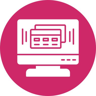 Çevrimiçi Ödeme Kabartma Çemberi Simgesi