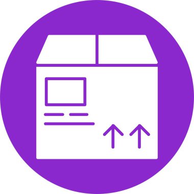 Teslimat Kutusu Kabartma Çemberi Simgesi