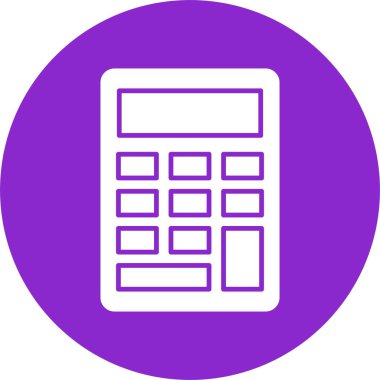 Hesap Makinesi Kabartma Çemberi Simgesi