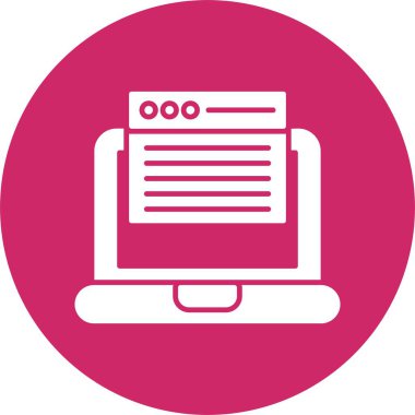 Web Sitesi Kabartma Çemberi Simgesi