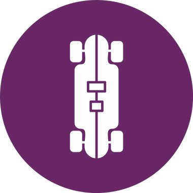 Longboard Kabartma Çemberi Simgesi