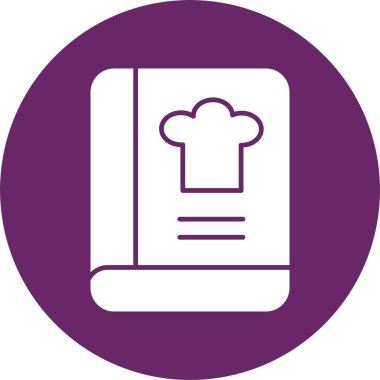 Yemek Kitabı Kabartma Çemberi Simgesi