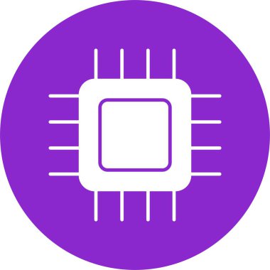 İşlemci Kabartma Çemberi Simgesi