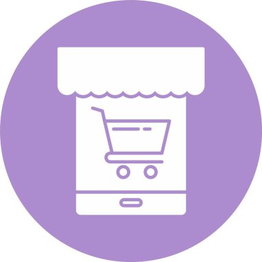 Çevrimiçi Depo Kabartma Çemberi Simgesi