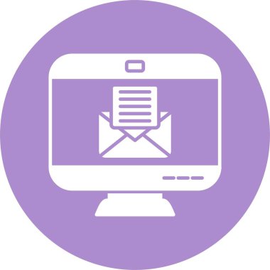 Zarf Kabartma Çemberi Simgesi