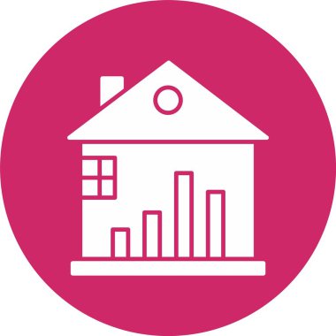 Emlak İstatistikleri Kabartma Çemberi Simgesi