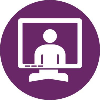 Çevrimiçi Toplantı Kabartma Çemberi Simgesi