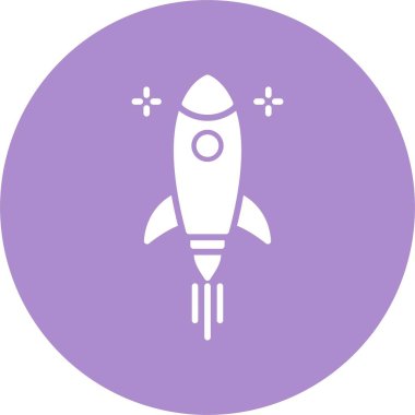 Roket Kabartma Çemberi Simgesi