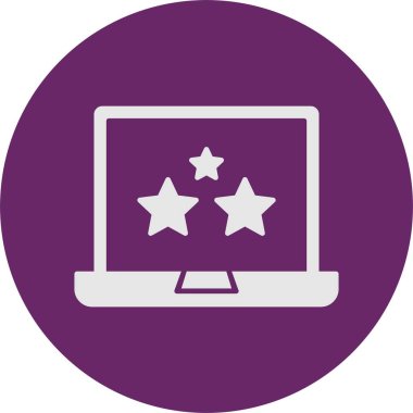 Laptop Kabartma Çemberi Simgesi