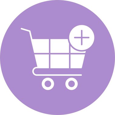 Alışveriş Arabası Kabartma Çemberi Simgesi