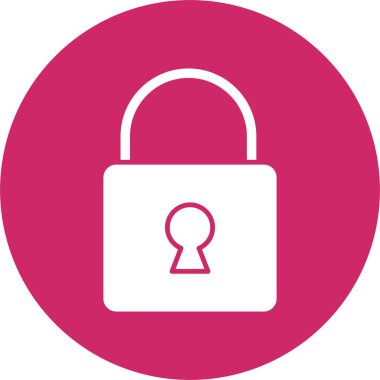 Kilitli Kabartma Çemberi Simgesi