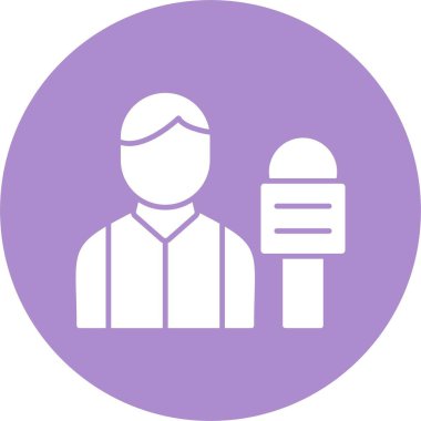 Muhabir Kabartma Çemberi Simgesi