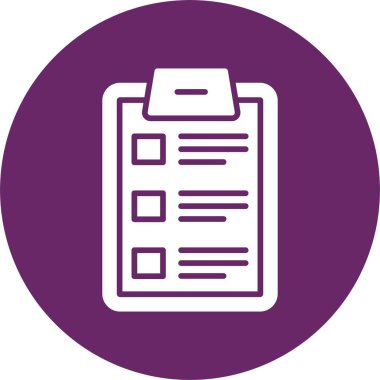 Kontrol Listesi Kabartma Çemberi Simgesi