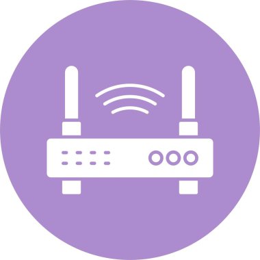 Wifi Yönlendirici Kabartma Çemberi Simgesi
