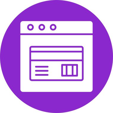 Web Ödeme Kabartma Çemberi Simgesi