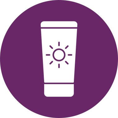 Güneş Kremi Kabartma Çemberi Simgesi