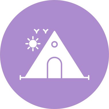 Kamp Kabartma Çemberi Simgesi