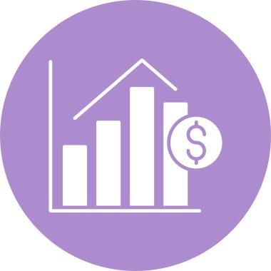 Çubuk Grafiği Kabartma Çemberi Simgesi