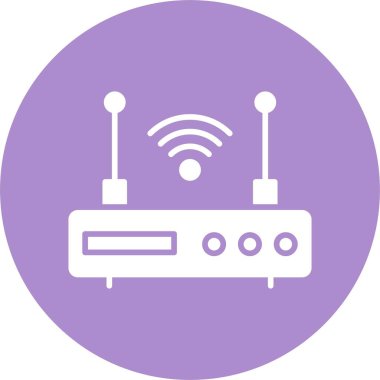 Modem Kabartma Çemberi Simgesi