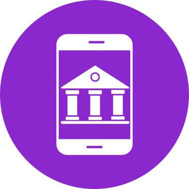 Çevrimiçi Bankacılık Kabartma Çemberi Simgesi