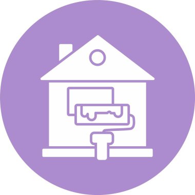 Ev Yenileme Kabartma Çemberi Simgesi