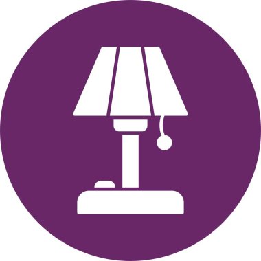 Döşeme Lambası Kabartma Çemberi Simgesi