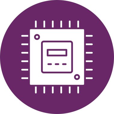 İşlemci Kabartma Çemberi Simgesi