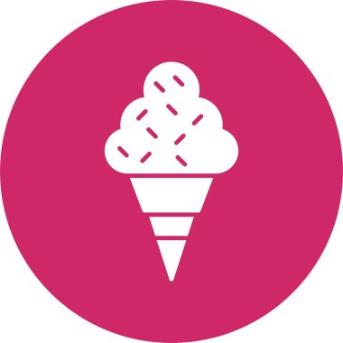 Dondurma Kabartma Çemberi Simgesi