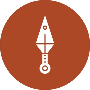 Kunai Kabartma Çemberi Simgesi