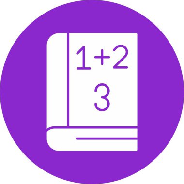 Matematik Kitabı Kabartma Çemberi Simgesi