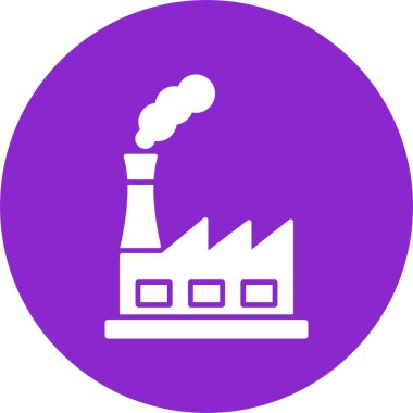 Güç Santrali Kabartma Çemberi Simgesi